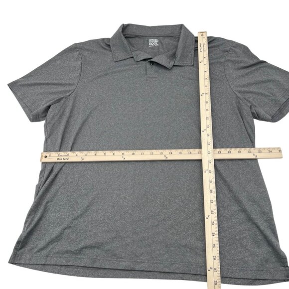 32 Degrees Cool Mens Heathered Gray Polo Shirt XXL Polyester/Spandex Blend - Picture 3 of 5